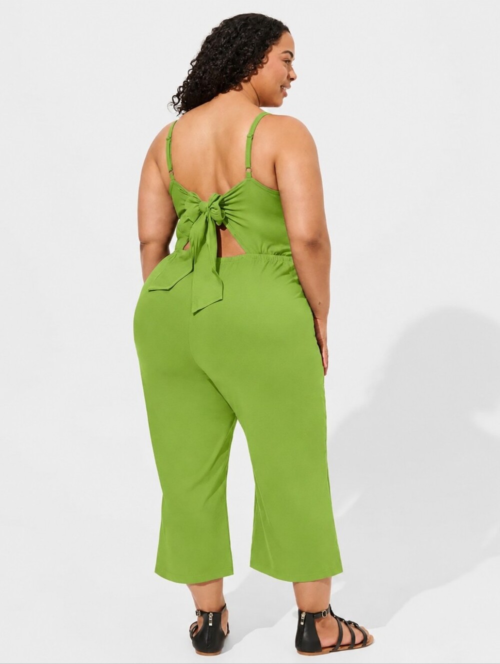 Torrid Stretch Challis Tie Back Wide Leg Jumpsuit 2x NEW